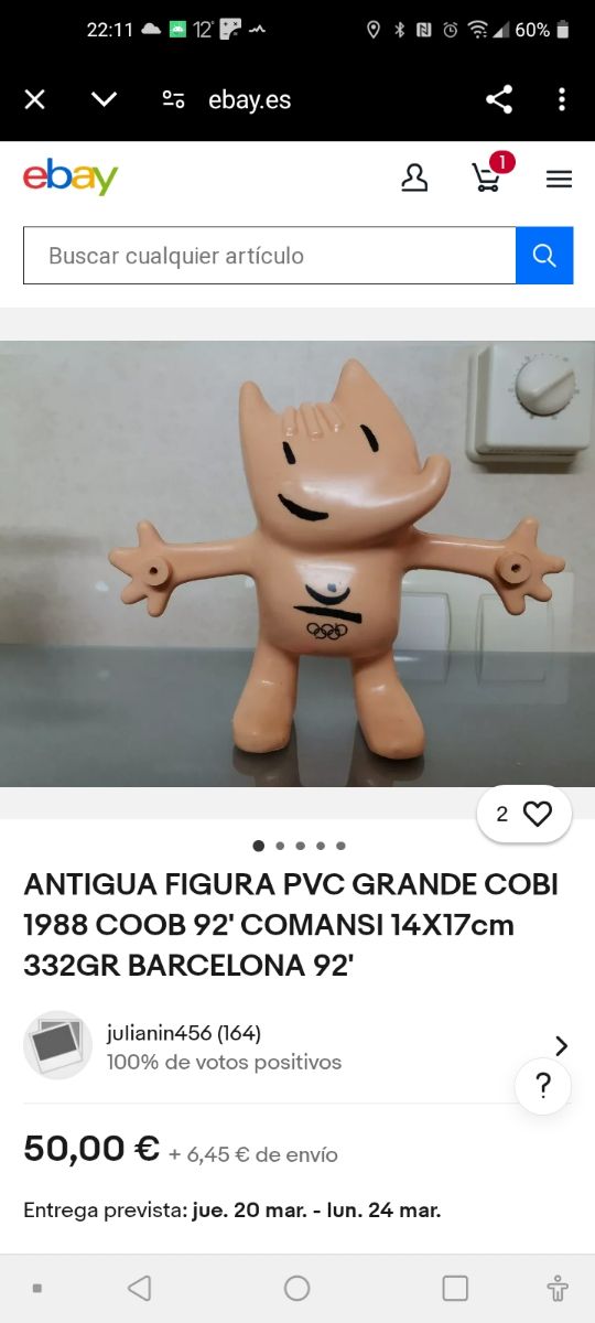 Figura Cobi mascota olimpiada 1992 Barcelona