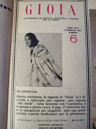 Rivista GIOIA anni 60 rara moda donna 