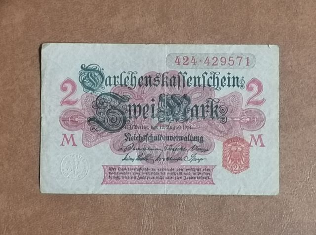 2  billetes alemanes WWI