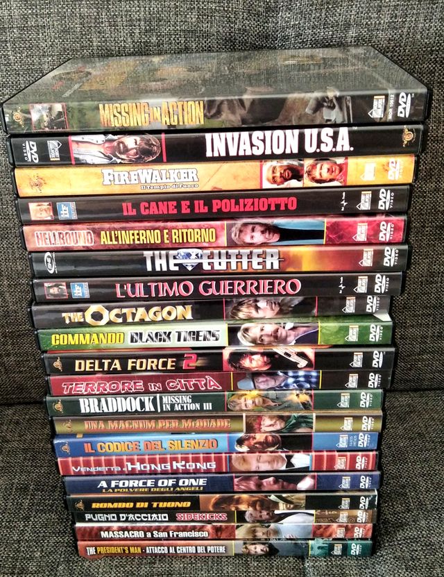 RACCOLTA COLLEZIONE 20 FILM DVD CHUCK NORRIS