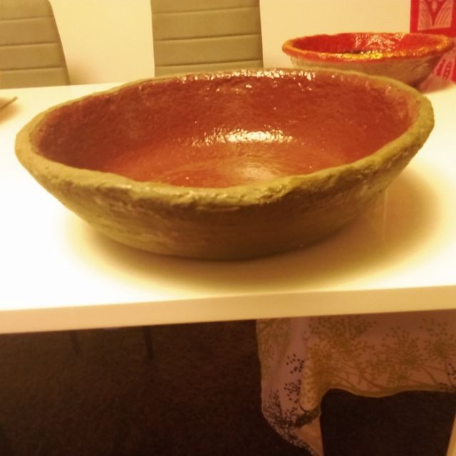 Taça grande de papel mâché II