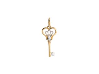 colgante oro 18k con piedra con circonita
