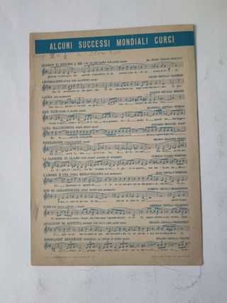 Musica spartito musicale film 1974 raro