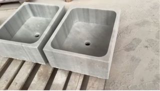 Lavabo de piedra natural de marmol blanco 