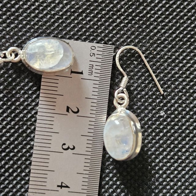 Pendientes plata 925 y piedra luna