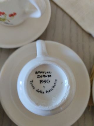 Servizio caffè ceramica Deruta. Vintage