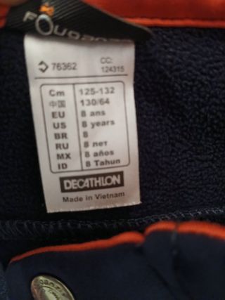 Chaleco niña deporte.