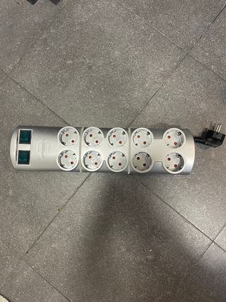 Regleta de 10 enchufes con doble intereuptor