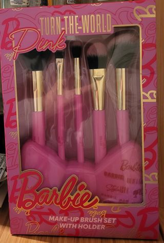 PACK DE BROCHAS DE BARBIE CON SOPORTE