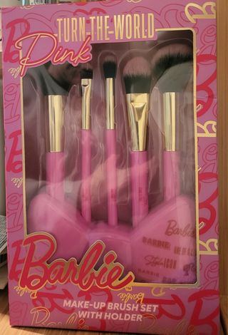 PACK DE BROCHAS DE BARBIE CON SOPORTE