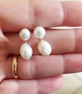 PENDIENTES DE 4 PERLAS BARROCAS 