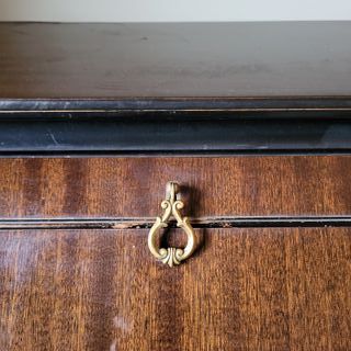 Secretaire Art Déco in legno di noce anni '50
