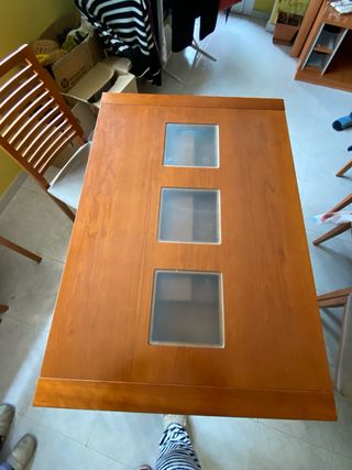 MESA SALÓN Y 6 SILLAS
