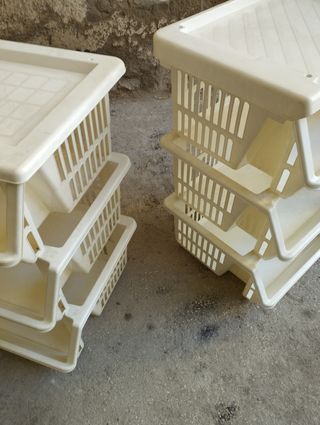 6 ceste a bocca di lupo in PVC