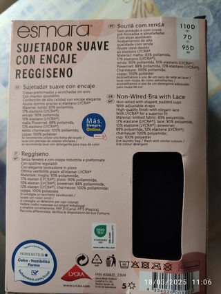 Sujetador Esmara T.110D