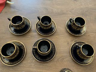 Set in ceramica cobalto nera e oro 24k