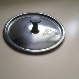 Lotto 5 coperchi pentole vetro e acciaio