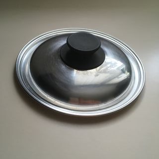 Lotto 5 coperchi pentole vetro e acciaio