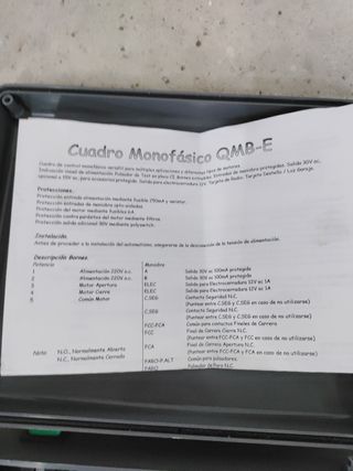Cuadro monofasico QMB-E