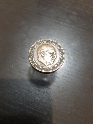 Moneda de 2.5 pesetas de 1953