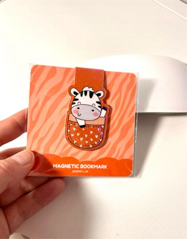 Segnalibro magnetico con zebra