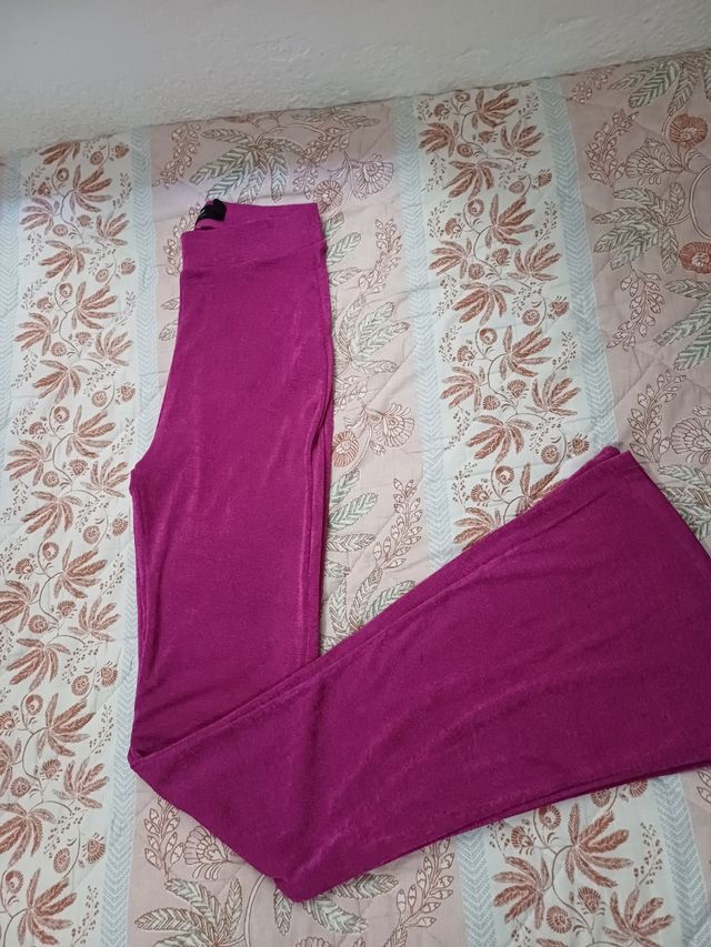 Pantalón de campana morado