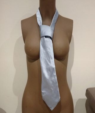 Corbata azul grisácea Zara