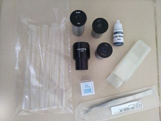 Microscopio led-espejo PZO con caja madera