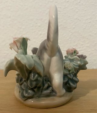 Figura porcelana gato y rana Lladró
