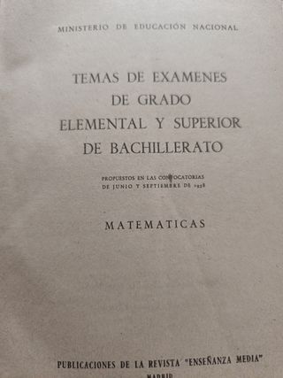 Temas de grado. Bachillerato. Matem