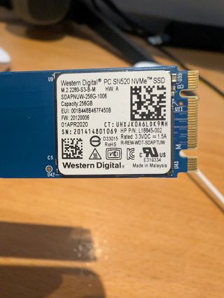 Disco duro WD M.2 NVMe 2280 - 256GB