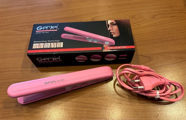 Mini piastra per capelli da viaggio