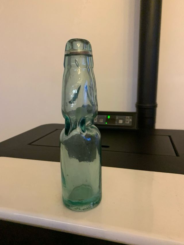 Bottiglia Gassosa con Pallina in vetro anni 40