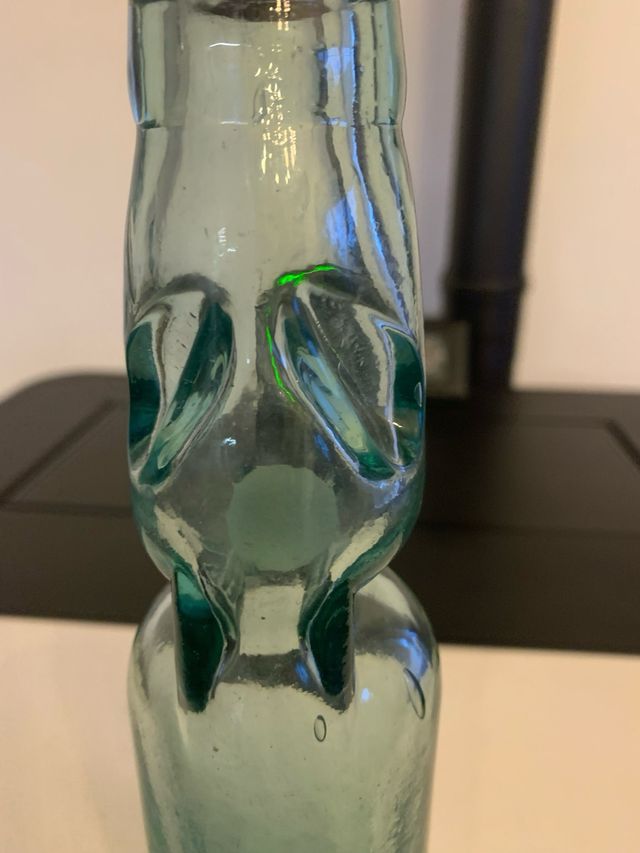 Bottiglia Gassosa con Pallina in vetro anni 40