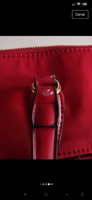 Bolso portátil y portadocumentos rojo