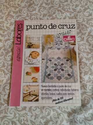 Lote de revistas de punto de cruz.