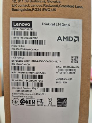Lenovo Thinkpad L14 5 gen Nuevo