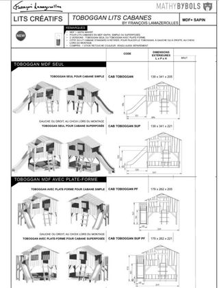 Cama litera cabañana tobogan