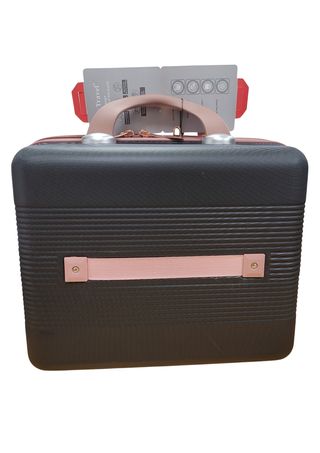 Maleta neceser negro antracita 35 x 18 x 29