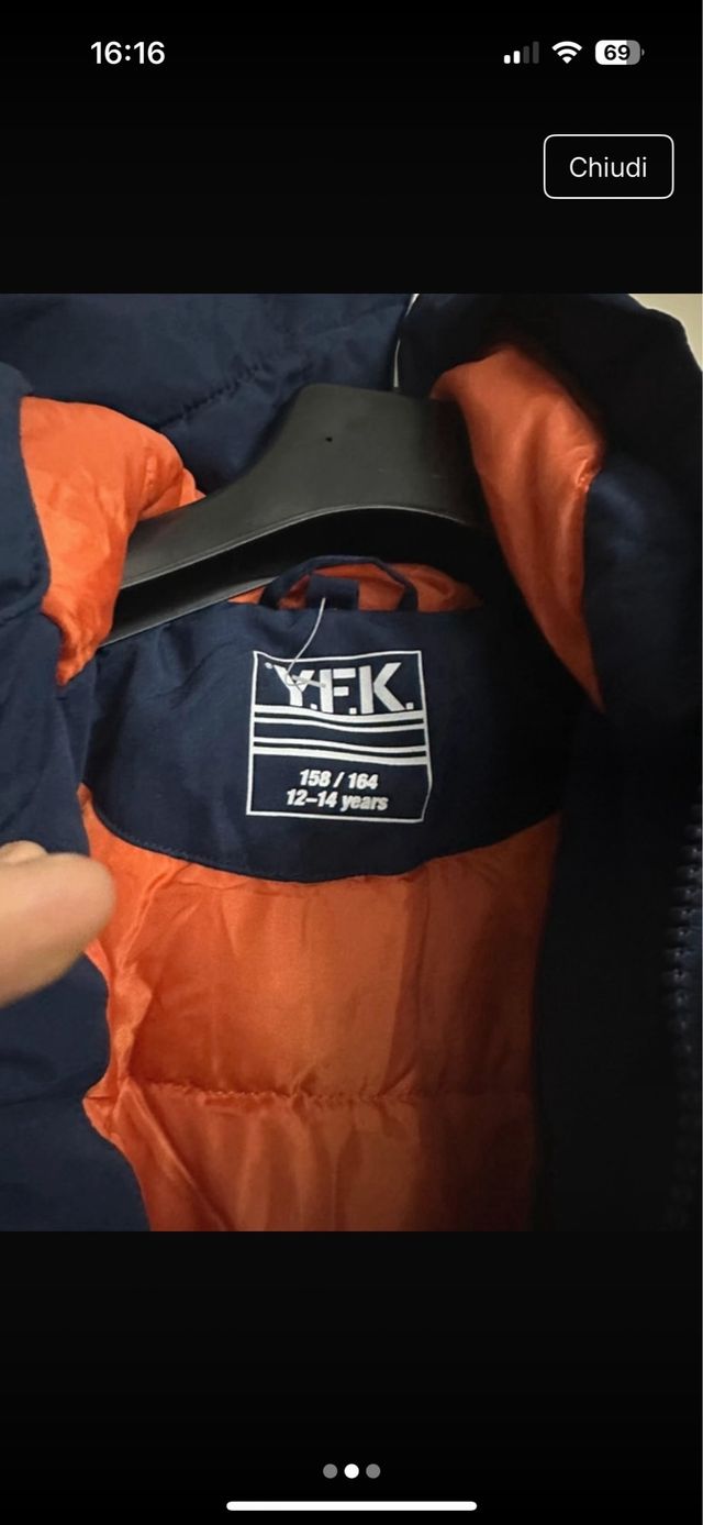 Giubbotto lungo unisex altezza 158/164cm tg s/m