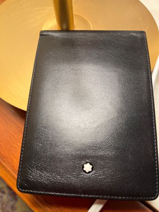 Billetero Montblanc negro de cuero