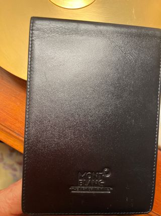 Billetero Montblanc negro de cuero
