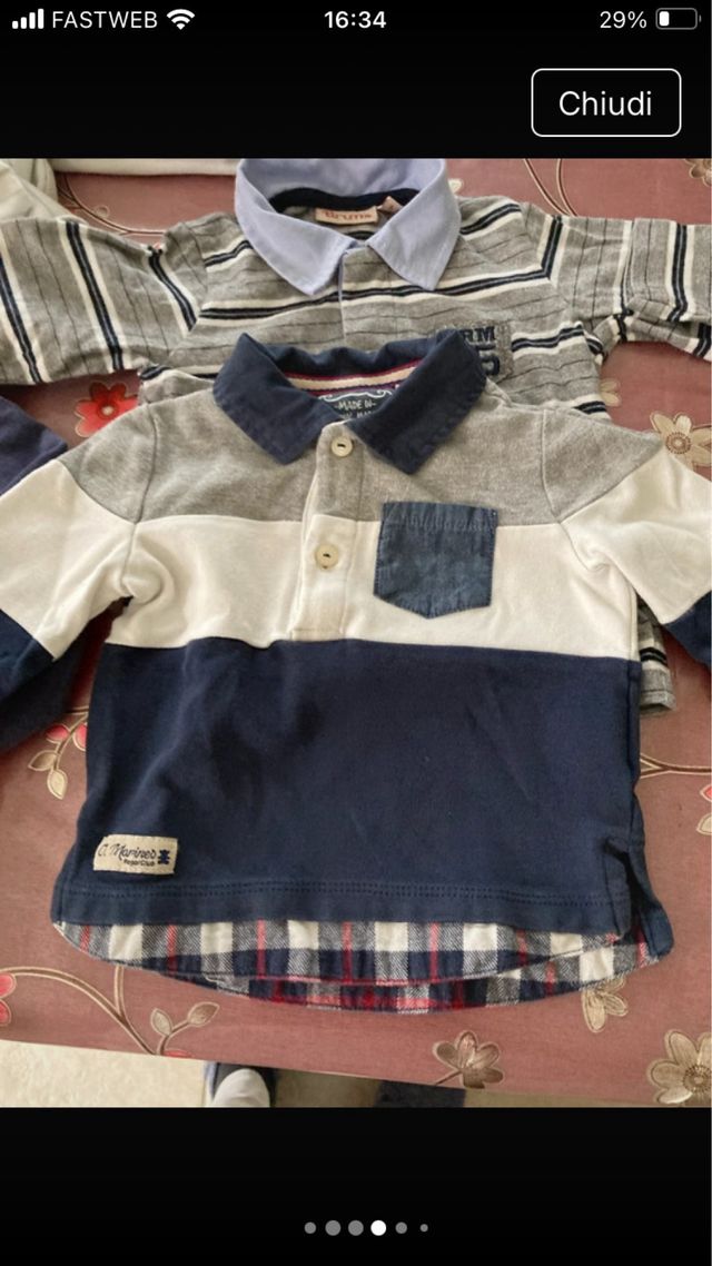 Set bambino 9/12 mesi 74 cm