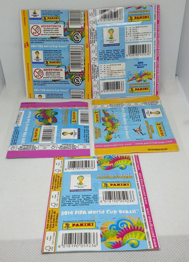 ⚽️ LOTE 9 SOBRES DE CROMOS PANINI MUNDIAL D FUTBOL