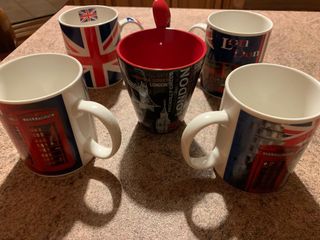 Set 5 tazze Inglesi 