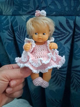 Traje flamenca crochet muñeca barriguita