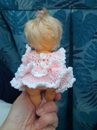 Traje flamenca crochet muñeca barriguita
