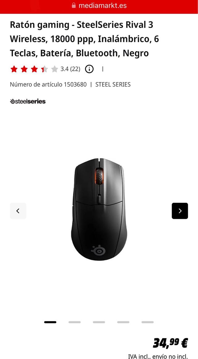 Teclado Gaming ISY IGK 3500 Ratón SteelSeries