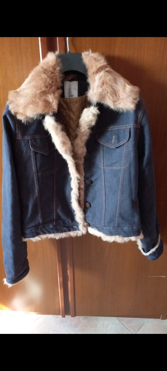 Giubbotto jeans e pellicciotto M