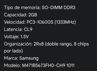 DUE MEMORIE RAM SAMSUNG DDR3 DA 2 GB
